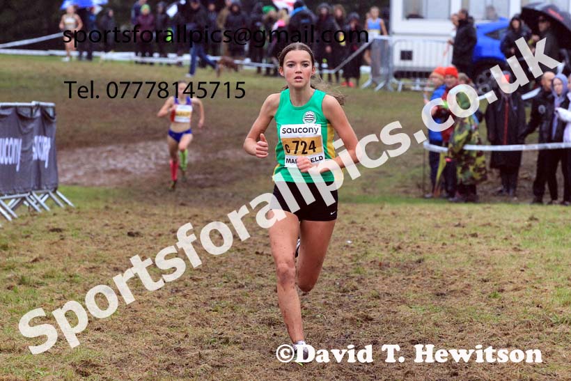 Girls Under-15s 2023 National Cross Country Relays, Berry Hill Park, Mansfield.  Photo: David T. Hewitson/Sports for All Pics